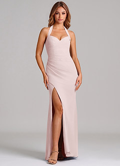 Azazie Emeria Suknie dla druhen Syrena Dekolt w kształcie serca Szyfon Do ziemi Sukienka image3