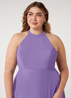 Azazie Clarice Bridesmaid Dresses Tahiti A-Line Halter Chiffon Dress image13