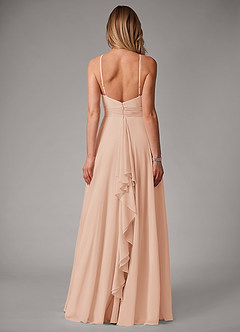 Azazie Amalia Bridesmaid Dresses English Rose A-Line Pleated Chiffon Dress image6