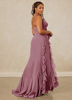 Christian Siriano Bridal for Azazie 1006 Bridesmaid Dresses Vintage Mauve Mermaid Ruched Chiffon Dress image9