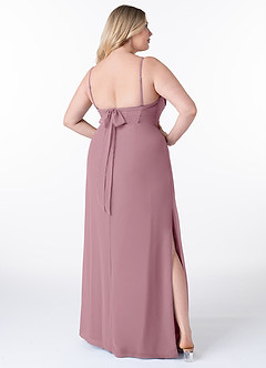 Azazie Mai Bridesmaid Dresses Vintage Mauve Sheath Pleated Chiffon Dress image9