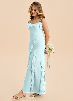 Azazie Phoebe Junior Klä av Tubklänning i Chiffong Rynkad image3