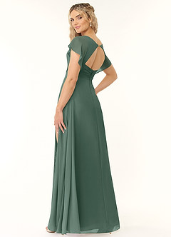 Azazie Rylee Brautjungfernkleider A-Linie Plissee Chiffon Kleid Seemoos image4