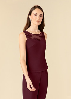 Azazie Frances Klänningar till brudens mor Klänning Jumpsuit/byxdräkt i Maska Scoop Cabernet image7