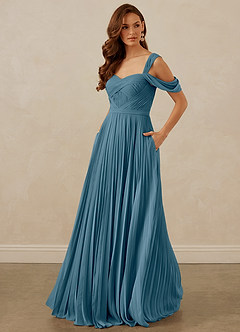 Christian Siriano Bridal for Azazie 1013 Bridesmaid Dresses Bermuda A-Line Off the Shoulder Chiffon Dress image1