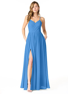 Azazie Cora Bridesmaid Dresses A-Line Pleated Chiffon Floor-Length Dress image5