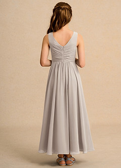 Azazie Ducky Junior Formal vestidos de niña de las flores Vestido de Escarcha de Gasa de Corte En A con Plisado image2