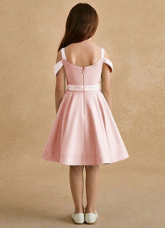 Azazie Judi Flower Girl Klänningar Klä A-Line i Matt satäng image2