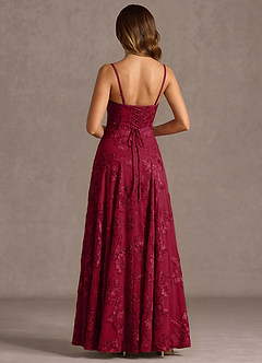 Gabriela Burgundy Maxi Dress image3