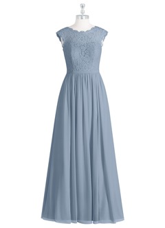Azazie Arden Bridesmaid Dresses A-Line Chiffon Floor-Length Dress with Pockets image7