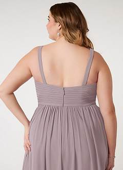 Azazie Chanel Bridesmaid Dresses Dusk A-Line Pleated Chiffon Dress image11