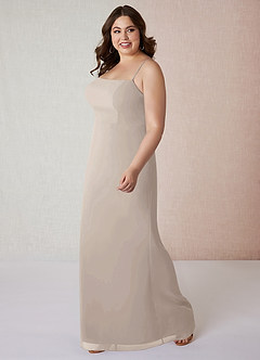 Azazie Tayla Final Sale Frost Sheath Chiffon Dress image8