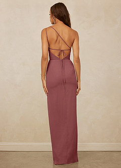 Christian Siriano Bridal for Azazie 1003 Bridesmaid Dresses Amethyst Sheath One Shoulder Chiffon Dress image2