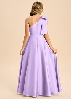 Azazie Penguin Junior Abito A-Line in Raso Elasticizzato Fiocco Lilla image2