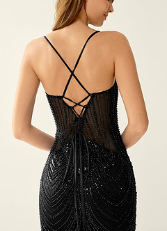 Magnolia Black Mermaid Sequined embroidery Prom Dress image6