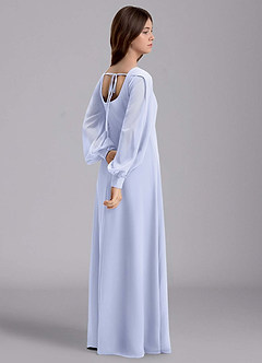 Azazie Bondi Junior Jurk van Chiffon met A-Lijn Blouson Lavendel image6