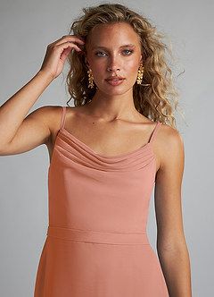 Azazie Summer Abiti da Damigella Abito Sirena in Chiffon con Scollo a Cappuccio Più Tagliato image5