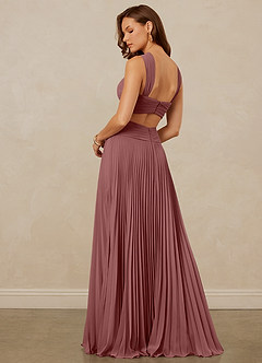 Christian Siriano Bridal for Azazie 1009 Bridesmaid Dresses Desert Rose A-Line Pleated Chiffon Dress image3