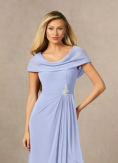 Azazie Mary Mother of the Bride Dresses Ice A-Line Side Slit Chiffon Dress image5