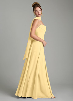 Azazie Gabriela Bridesmaid Dresses Butter A-Line Corset Chiffon Dress image3