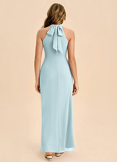 Azazie Doretta Junior Robe Fourreau en Mousseline de soie Plissée Brume image2