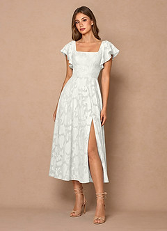 Talia White Midi Dress