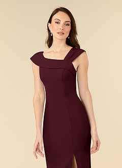 Azazie Ellen Klänningar till brudens mor Klänning Tubklänning i Stretch crepe Sidoslits Cabernet image5