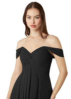 Azazie Vicenta Final Sale Vintage Mauve A-Line Off the Shoulder Chiffon Convertible Dress image7