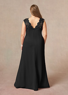 Azazie Gladys Mother of the Bride Dresses A-Line Queen Anne Lace Chiffon Floor-Length Dress image8