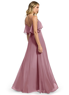 Azazie Jean Bridesmaid Dresses Vintage Mauve A-Line Chiffon Convertible Dress image2