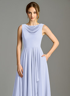 Azazie Wonderland Bridesmaid Dresses Lavender A-Line Pleated Chiffon Dress image7