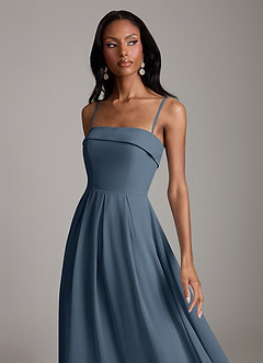 Azazie Lucienne Bridesmaid Dresses Neptune A-Line Strapless Chiffon Convertible Dress image3