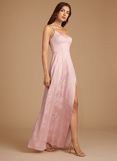 Azazie Moira Bridesmaid Dresses Pastel Pink Blossom A-Line with Pockets Blossom Dress image4
