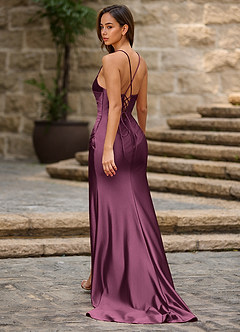 Lustre Ankara Red Satin Prom Dress image3