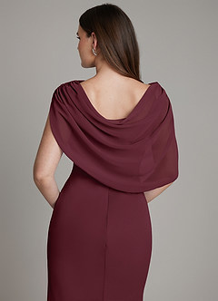 Azazie Hadley Bridesmaid Dresses Cabernet Mermaid Pleated Chiffon Dress image7