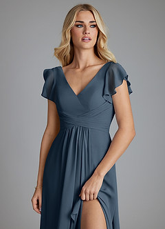 Azazie Omari Bridesmaid Dresses Neptune A-Line Chiffon Dress image5