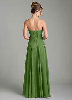 Azazie Gabriela Bridesmaid Dresses Basil A-Line Corset Chiffon Dress image8