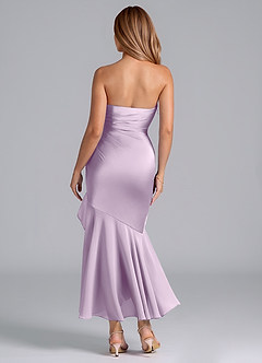 Azazie Danie Final Sale Frosted Lilac Sheath Strapless Chiffon Dress image6