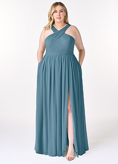 Azazie Elvira Bridesmaid Dresses Bermuda A-Line Pleated Chiffon Dress image7