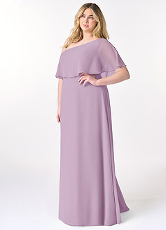 Azazie Lizzy Bridesmaid Dresses Wisteria A-Line One Shoulder Chiffon Dress image10