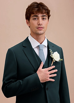 front Ethan Navy Blue Refined Weave Suit Jacket