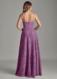 Azazie Amani Bridesmaid Dresses Wisteria A-Line Pleated Floral Burnout Dress image6