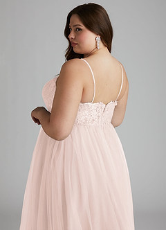 Azazie Roni Bridesmaid Dresses Rose Petal A-Line Sweetheart Neckline Tulle Convertible Dress image8