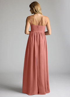 Azazie Emree Brautjungfernkleider für Schwangere A-Linie Chiffon Bodenlänge Kleid image4
