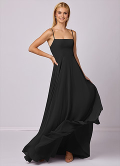 Barbie ♥ Azazie Bridesmaid Dresses Black A-Line Chiffon Dress image3