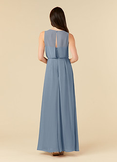 Azazie Marchioness Mother of the Bride Dresses Twilight A-Line Scoop Pleated Chiffon Dress image2