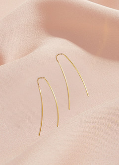 front Pendientes minimalistas de metal