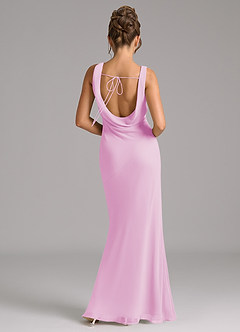 Azazie Rylina Abiti da Damigella Abito Sirena in Chiffon Plissettato Rosa Confetto image6
