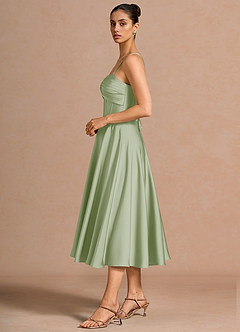 Lilyia Light Green Midi Dress image5