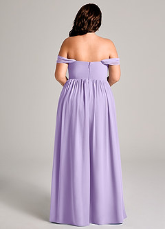 Azazie Calianna Bridesmaid Dresses Lilac A-Line Off the Shoulder Chiffon Convertible Dress image15
